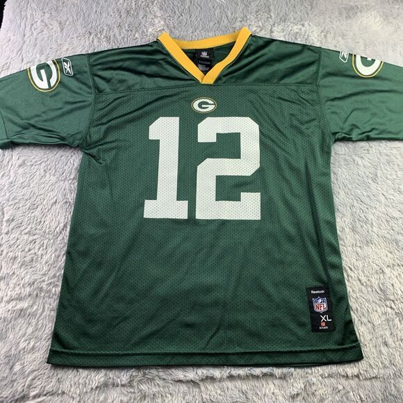 Green Bay Packers Jersey Youth Extra Large Reebok Aaron Rodgers #12 NFL Football - Picture 2 of 13